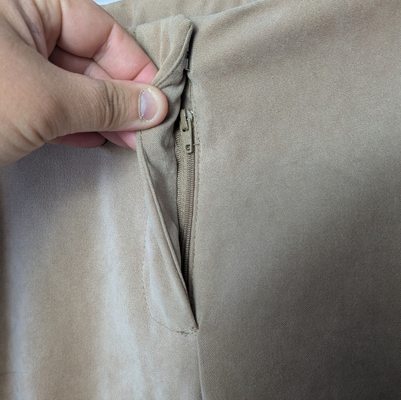 LE CHÂTEAU Vintage Y2K 2000 Flare Suede Effect Women Pants Size 11 Western Boho - Picture 7 of 14